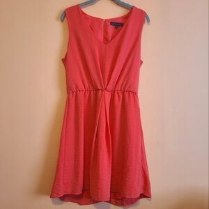 Dynamite Coral Sleeveless V-Neck Mini Dress - M
